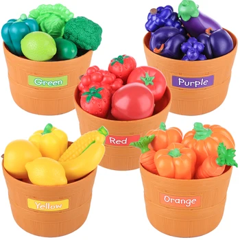 

Children Pretend Play Kitchen Toys Fruits Vegetables Box Pre-School Learning Educational Toys Creative Cognition Toys for Kids