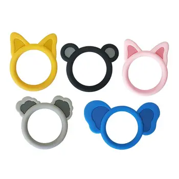 

Baby Round Teether Molar Bar Bracelet Food Grade Silicone Cartoon Animal Soother
