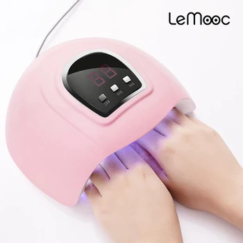 

LEMOOC UV LED Lamp Pink White Black Nail Dryer Curing Gel Varnish Nail Polish Machine Nail Art Drying Tools For Manicures
