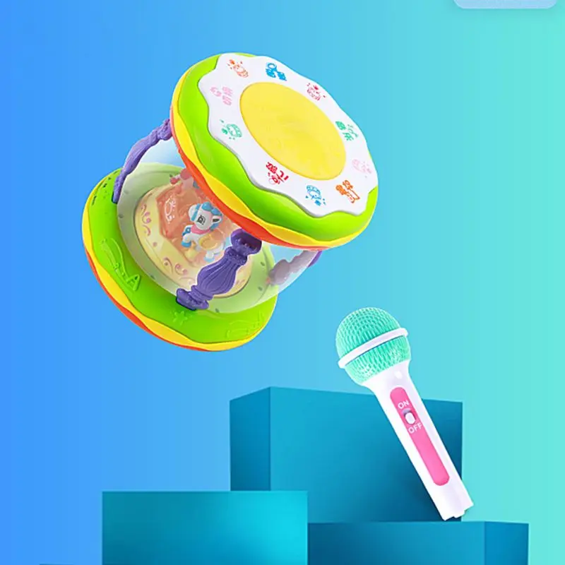 

Rotating Rotary Light Musical Toys Hand Clapping Drum Early Educational Children Collection Gift K4UE