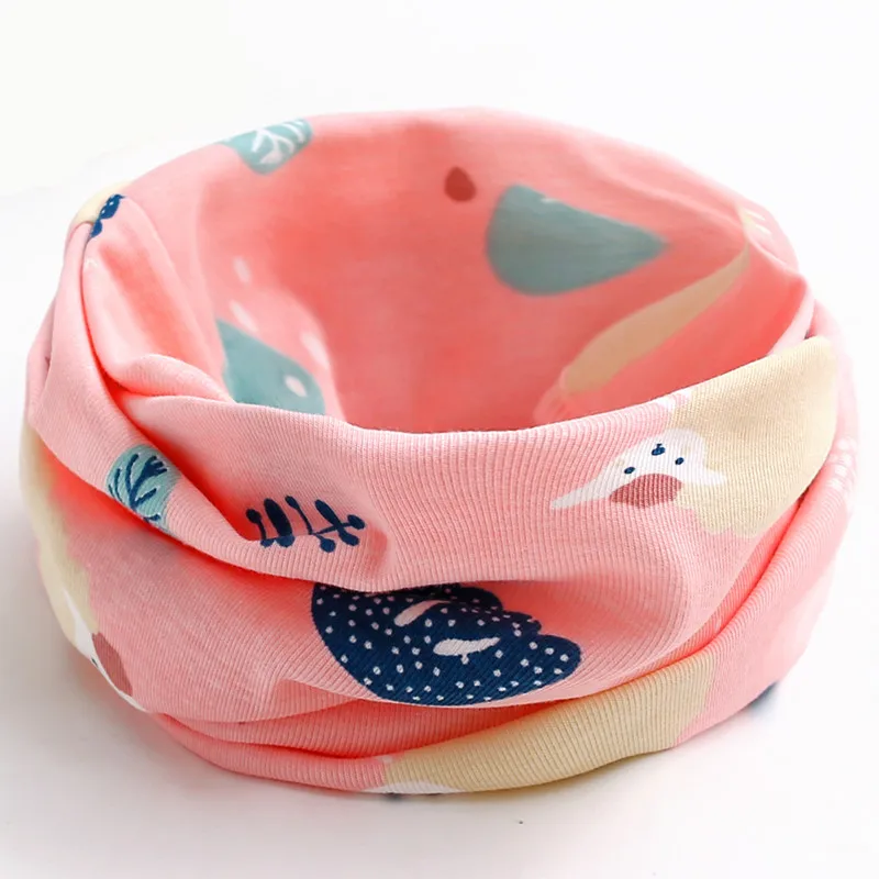 Осенний хлопковый детский шарф для девочек, волшебный многофункциональный шарф, можно сложить в виде шапки, нагрудники для маленьких девочек, детская шапка, шапка для девочек - Цвет: pink sheep