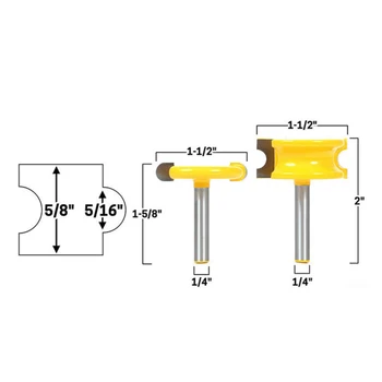 

2pcs 1/4\\\" Carbide Shank Router Bits Woodworking Plywood Carving Cutter Tool Part
