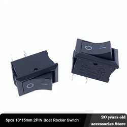 Interrupteur à bascule KCD11 3A/250V, 10x15mm SPST, 2 broches marche/arrêt, pour tableau de bord, voiture, camion, RV, ATV, maison, 5 pièces/lot 