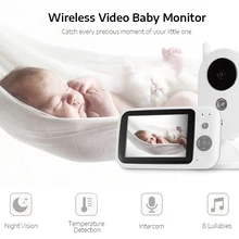 CYSINCOS Новое поступление 3,5 дюймов беспроводной видео детский монитор безопасности Высокий цифровой контроль сна 2 способ температуры