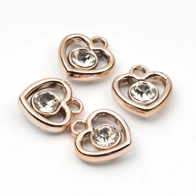 Light Gold 13x14mm 50 шт. золотые серебряные бусины акриловые подвески для сверла Подвески для изготовления ювелирных изделий браслет ожерелье кулон аксессуары - Окраска металла: Light Gold 13x14mm
