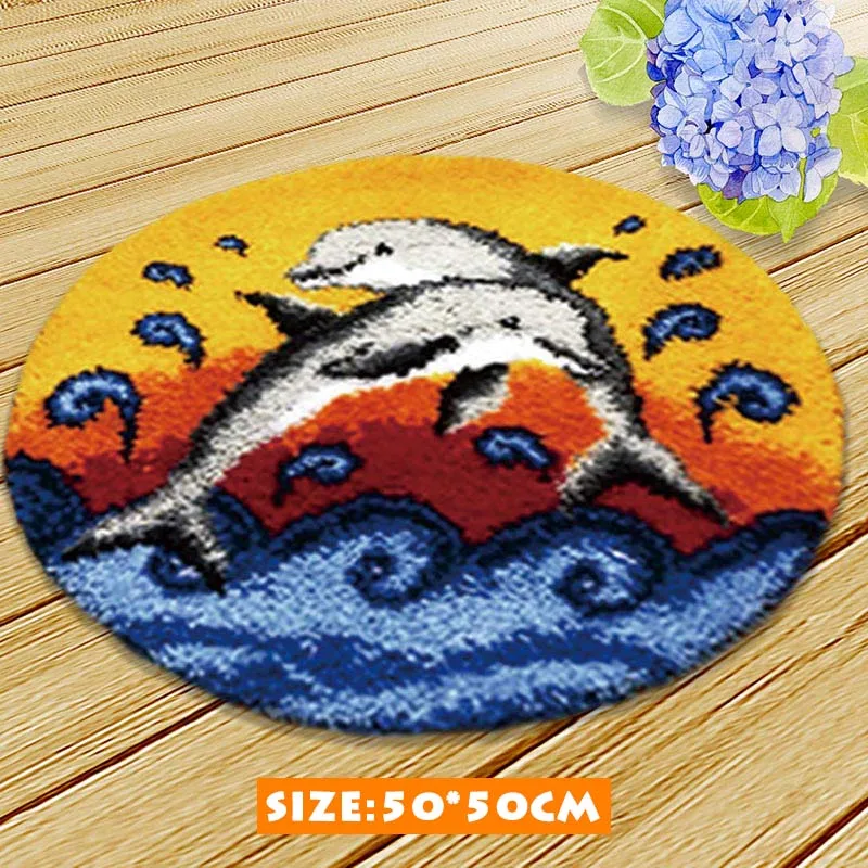 Cartoon Bear Latch Hook Rug Kits Crochet Hook Embroidery for Felting Cross Stitch Thread Embroidery Kit Stitch Thread Carpet DIY - Цвет: AZD016