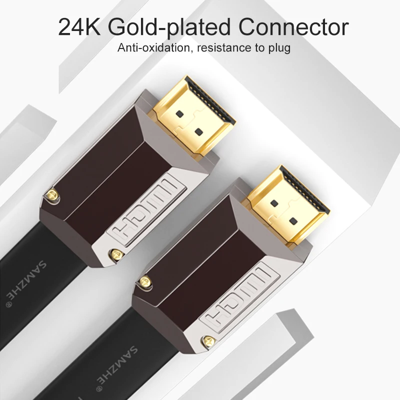 SAMZHE Плоский 4K * 2K HDMI кабель разрешение 3840*2160/60 Гц версия 2. 0 для ноутбука Xbox к