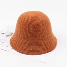 Elifashon, шерстяная Рыбацкая шапка для женщин, модная одноцветная Рыбацкая шапка, s, меняющая форму, шапка с ободком, модная Рыбацкая шапка в случайном порядке