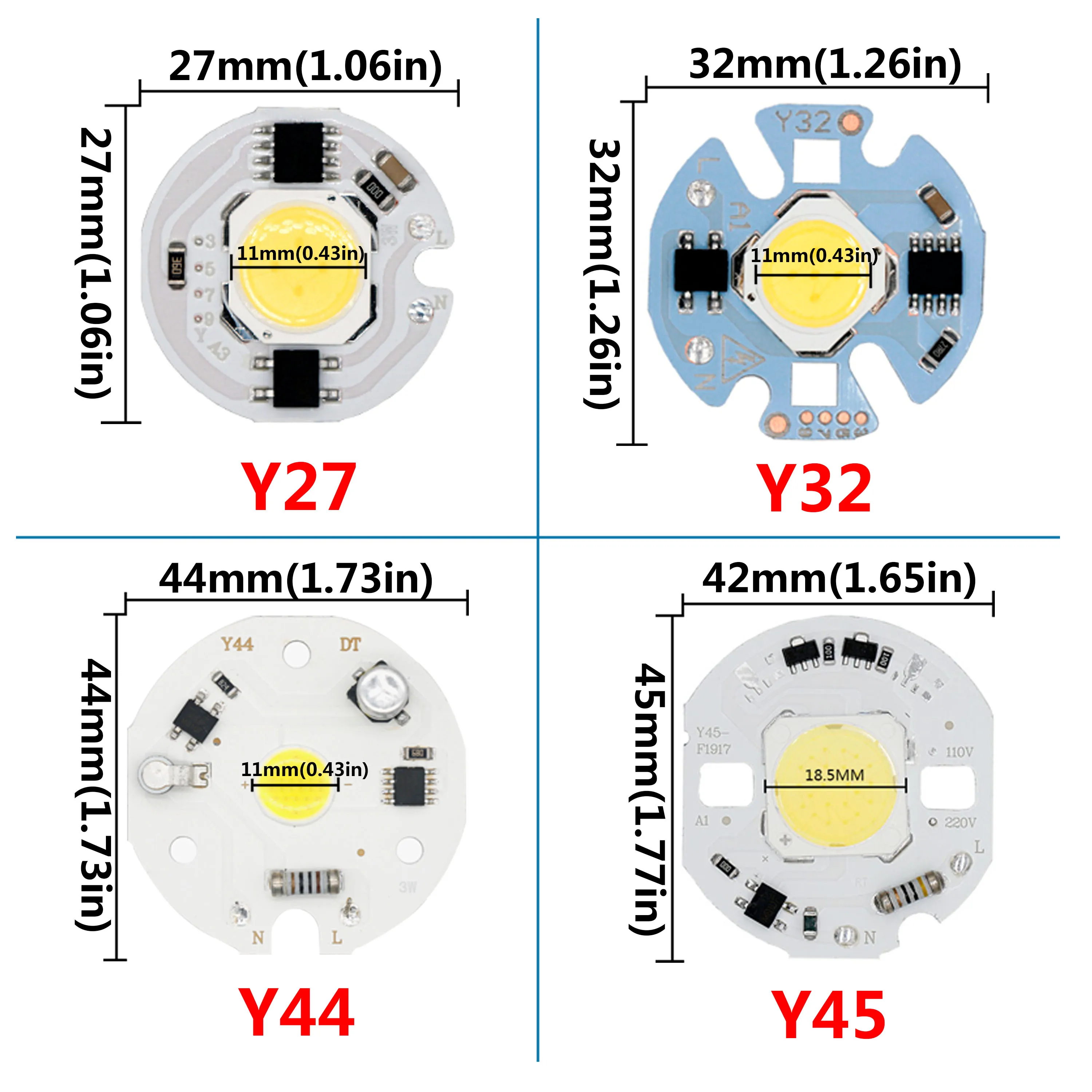 Светодиодный светильник COB 3 Вт 5 7 9 15 чип SMD светодиодный RGB СВЕТОДИОД AC220 в драйвер