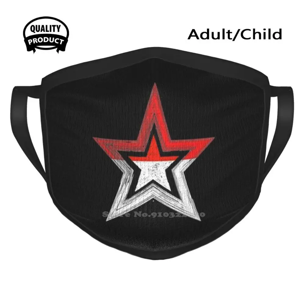 

Звездный флаг Монако в стиле гранж-подарок монакан из Монако модная мужская женская уличная спортивная маска маски Монако монакан