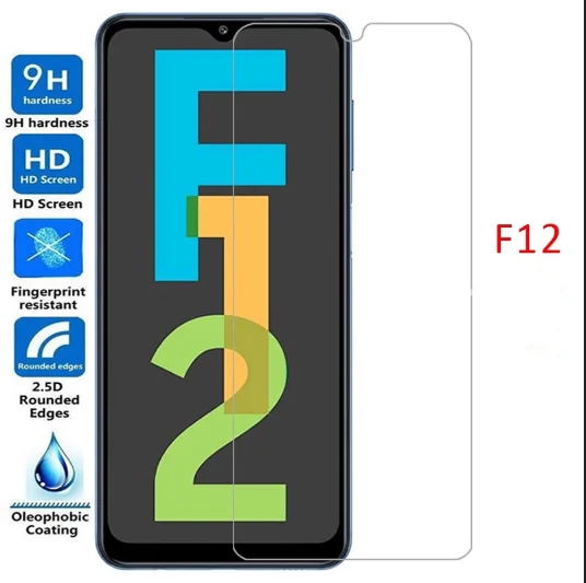 Для Samsung Galaxy F02s / F12 6 5 "прозрачное закаленное стекло 9H 2.5D Премиум-защитная пленка