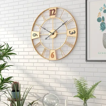 

Modern Minimalist Iron Silent Clock Living Room Creative Wall Clock