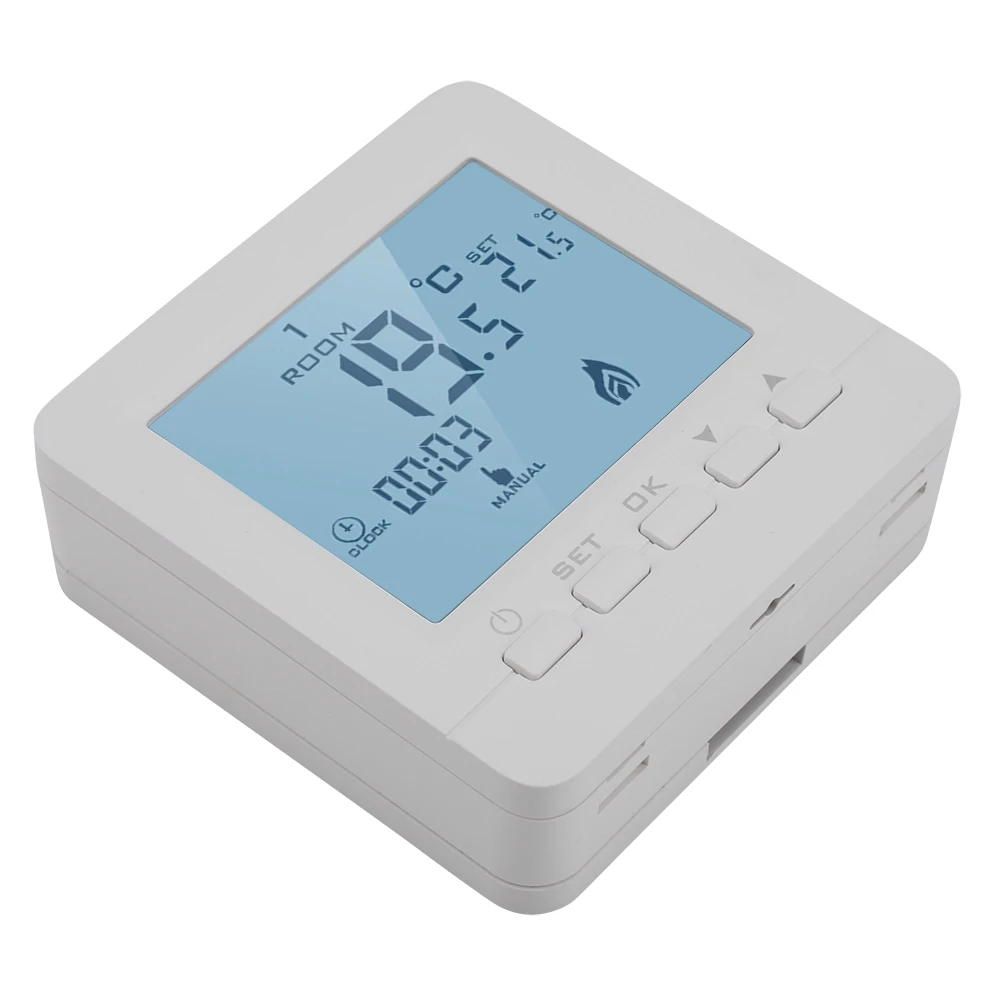 Programmable Floor Heating Thermostat Digital LCD Display Smart Anti Jamming Temperature Controller 5A