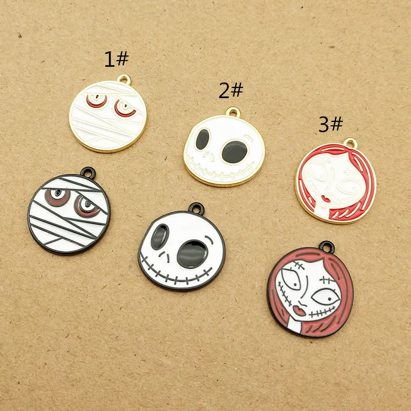 

10pcs 20x22mm enamel halloween charm for jewelry making and crafting earring pendant bracelet and necklace charm