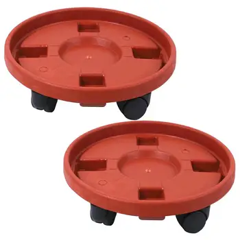 

2pcs Flower Pot Trays Removable Universal Wheel Foundation Plant Flower Pot Base for Home 30cm Garden