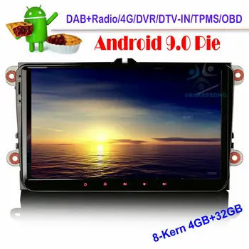 

9"Android 9.0 Autoradio Multimedia Player DAB+USB WIFI Bluetooth GPS SAT NAVI for Volkswagen VW Golf Passat Polo T5 Transporter
