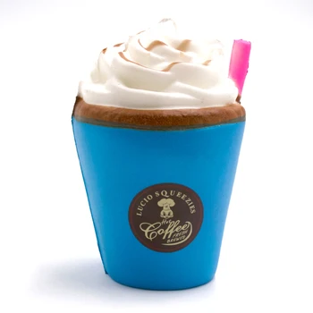 

Funny Squishy Stress Reliever Simulation Coffee Cup Squeeze Toy PU Gifts Aid Soft Straw Ice Cream Slow Rising Classic