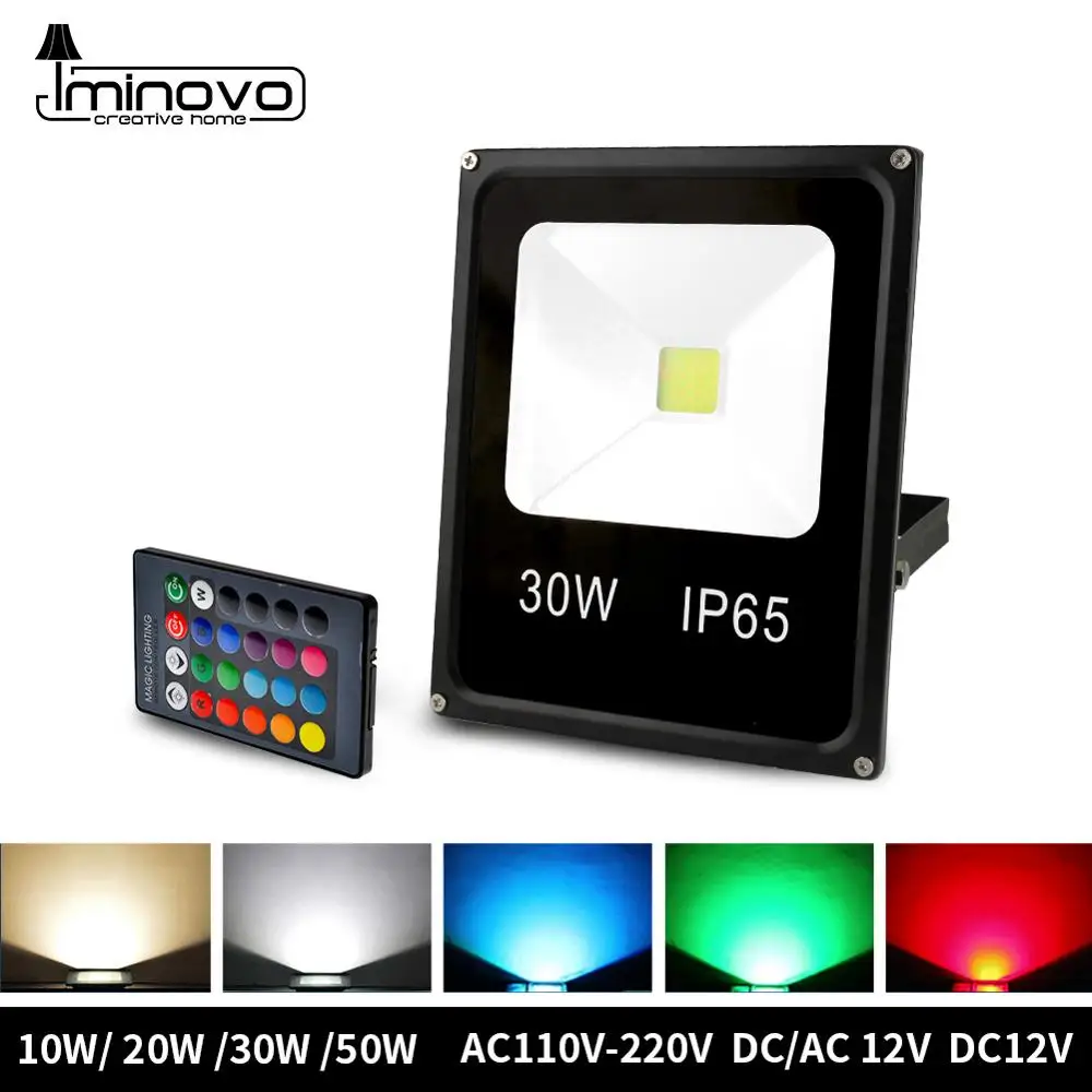 Led Flood Light Outdoor Spotlight Floodlight 10W 20W 30W 50W Wall Washer Lamp Reflector IP65 Waterproof Garden 220V RGB Lighting|led flood