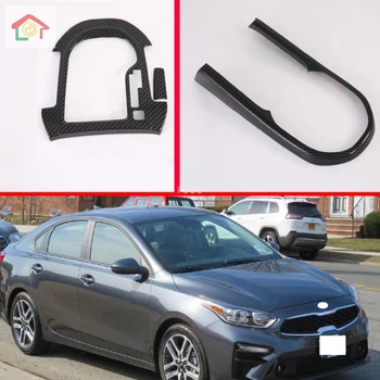 

For Kia K3 Cerato Vivro 2019 2020 Car Accessories Carbon Fiber Style Car gear frame decorative letters paste