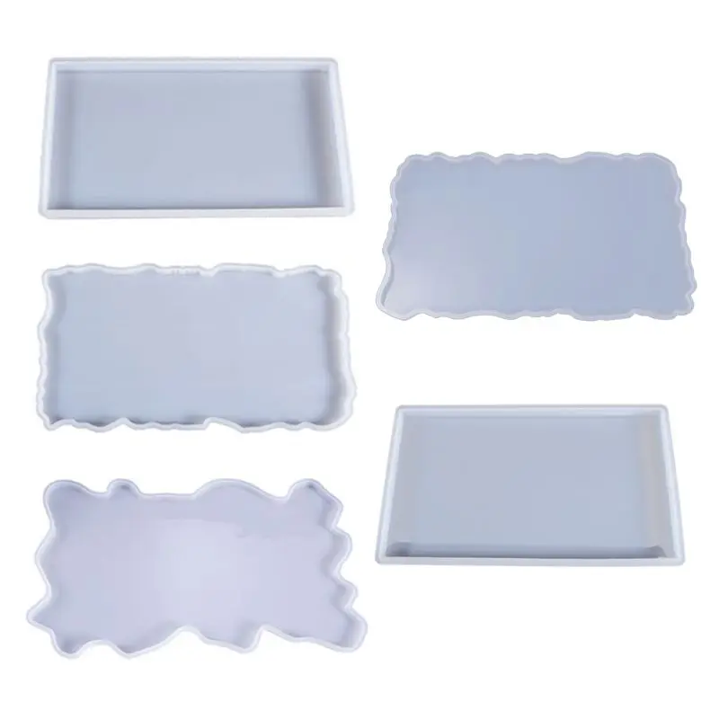 large tray silicone mold Crystal Epoxy Resin Mold Irregular Coaster Tray Casting Mould Handmade DIY Crafts Silicone Making Tools | Украшения