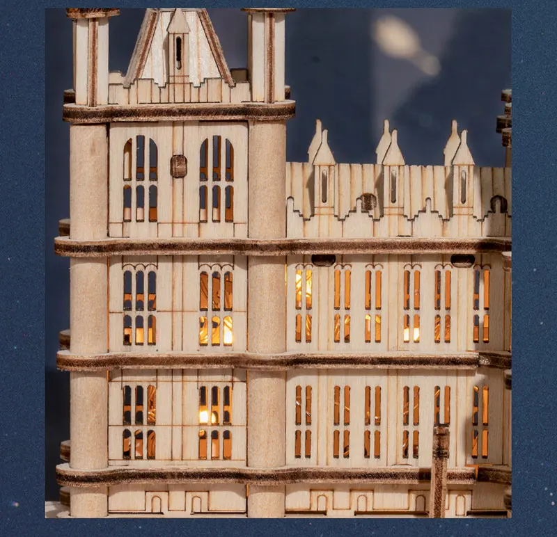 3D Wooden Puzzle Game Big Ben Tower Bridge Pagoda Building Model