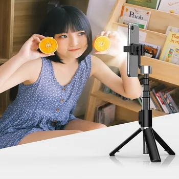 

3 IN 1 Wirleless Bluetooth Mini Selfie Stick Remote Extendable Foldable With Tripod for ios/Android Smartphone