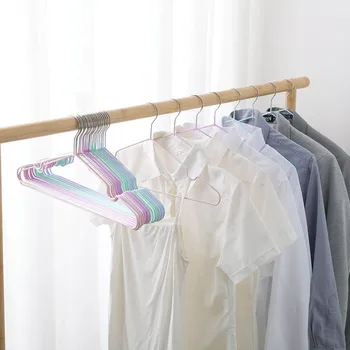 

10PCS Metal Drying Rack Closet Adult Skirt Dress Coat Clothing Cloth Hanger Space Saving Kids Baby Clothes Hangers For Clothes