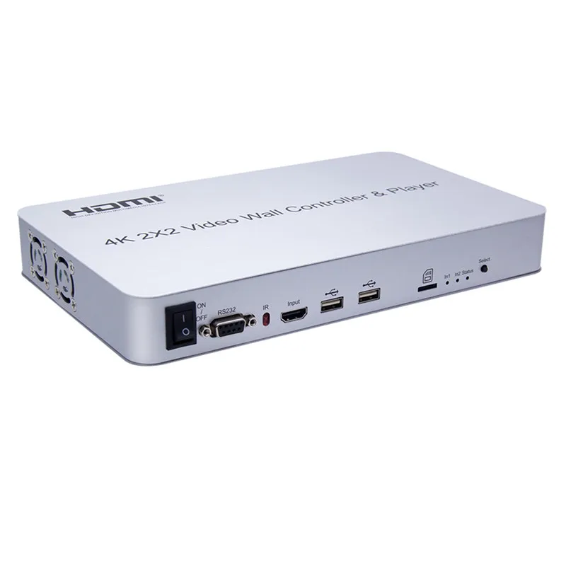 2x2 USB Player 4K 1080P HDMI Video Wall Controller Adapter LCD Digital TV Hdmi wall Processor 8x splitter switch Splicing mode