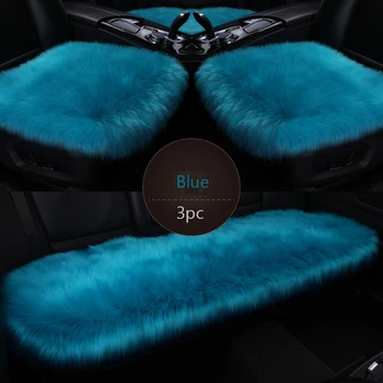 

3PC Fur Car Seat Covers Fiber Faux Auto Seats Cushion Long Plush Winter Warm Seats Mats Universal for BMW, Toyota ,Honda Pink