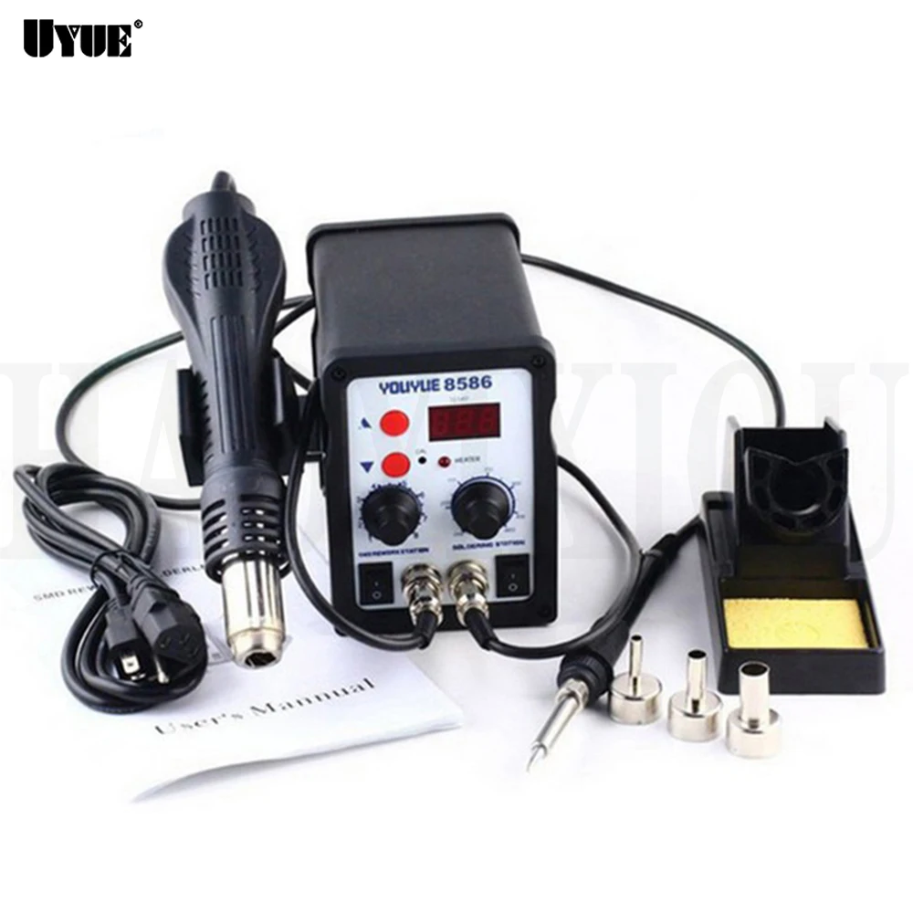 

110V/220V 700W YOUYUE8586 Soldering Station LED Digital Solder Iron Desoldering Station BGA Rework Solder Station Hot Air Gun