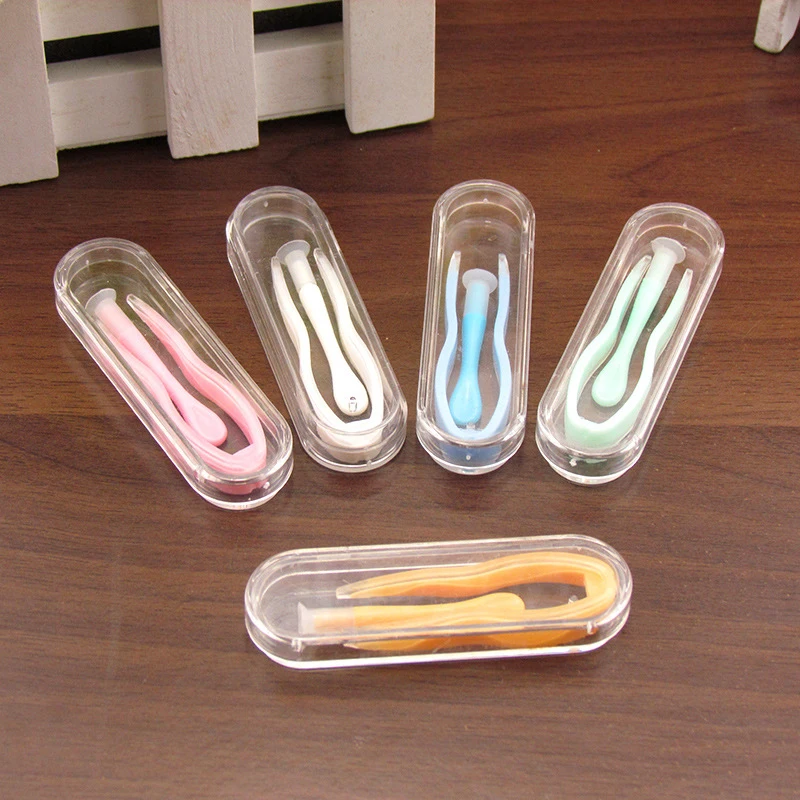 Lymouko 2set/Lot Portable Tweezers and Suction Stick Contact Lens Special Clamps Tool for Contact Lens Inserter Remover
