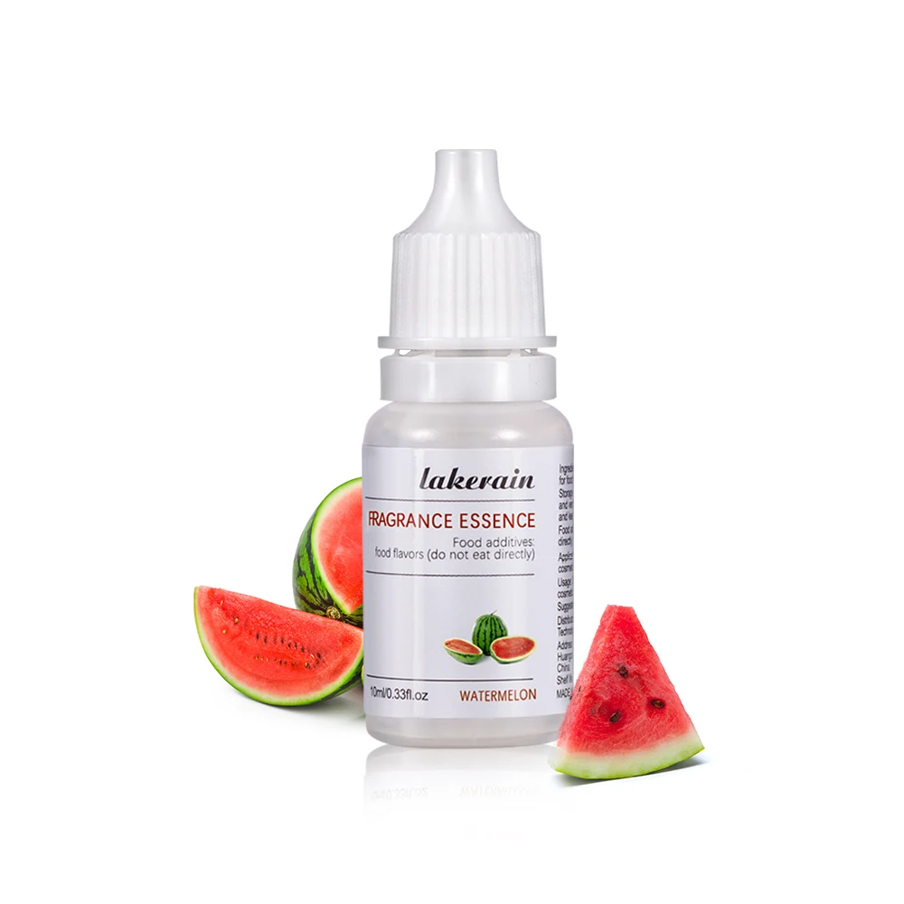 10ml Watermelon Strawberry Coconut Fragrance Oil DIY Lip gloss Essential Oils Cherry Peach Flavor Oil For Lipgloss Soap Making