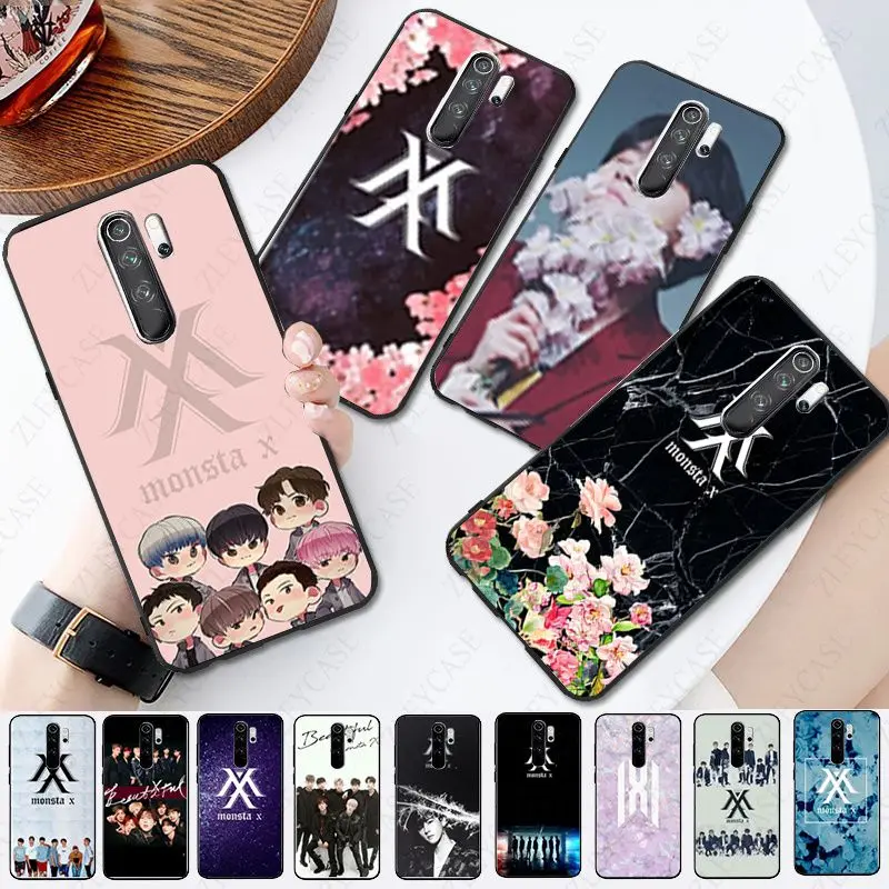 Monsta X TPU black Phone Cover Shell for redmi note8pro note7 note5 note6pro 8T 8A 7A 9A note9s note9pro K20 Mobile Cases | Мобильные