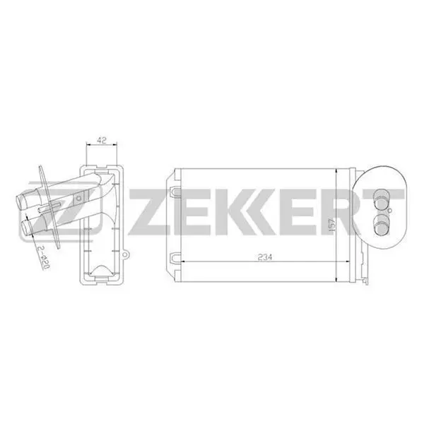 Радиатор отоп. VW Transporter IV 90 ZEKKERT mk-5016