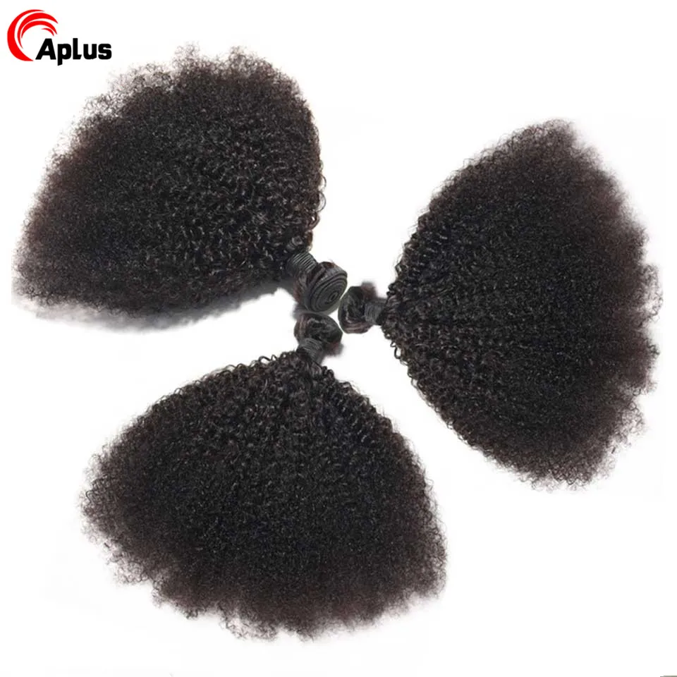 Afro Kinky Curly Bundles Human Hair Extensions Human Hair Bundles Mongolian Kinky Curly Hair Bundles Extension Remy 3 bundles Deal Human Hair For Women