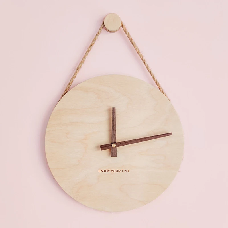 

Wall Clock Wooden Nordic Japanese Modern Design Wooden Wall Clocks Home Living Room Clock Decoration Creative Gifts Watches