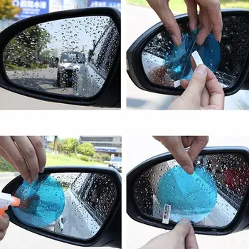 

New 2Pcs Car sun shade Rearview Mirror Rain Film Side Window Tint Covering Film Reversing Mirror Nano Waterproof Film For cars