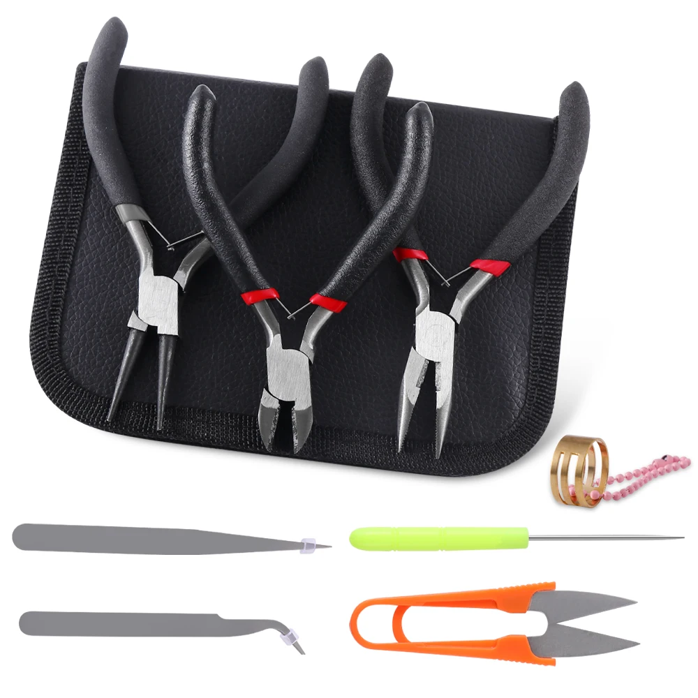 4 Pack Of Steel Jewelry Making Tools With Case, Wire Cutters, Round Nose  Pliers, Side Cutting Pliers and Scissors, Set Of Pliers, Tool Kit