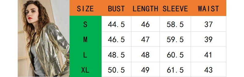 Lucyever Новая модная блестящая женская куртка с круглым вырезом из искусственной кожи тонкая короткая женская куртка Осенняя Повседневная Золотая кожаная женская куртка