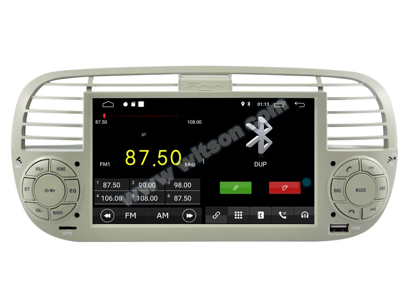 Cheap 7" Android 9.0 OS Car Multimedia Navigation GPS Radio for Fiat 500 2007-2016 (White Color) with Car Play / Android Auto Support 0 Cheap 7" Android 9.0 OS Car Multimedia Navigation GPS Radio for Fiat 500 2007-2016 (White Color) with Car Play / Android Auto Support 0