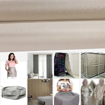 

Signal Shielding Mesh Curtain EMF Microwave Radiation Blocking Earthing Grounding Silver Fiber Mesh Curtain