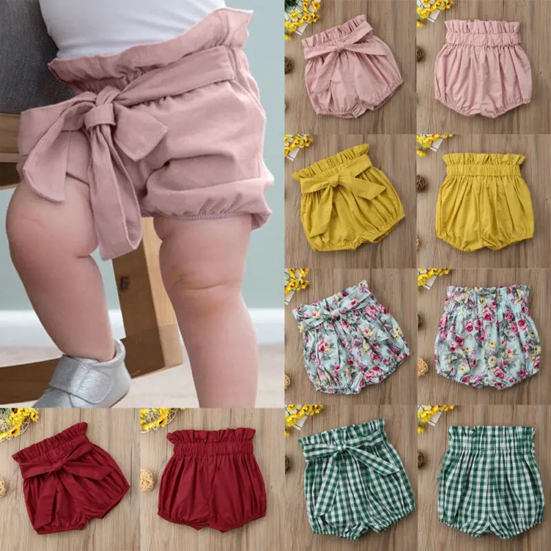

Hot Infant Baby Girl Boy Cotton Shorts PP Pants Nappy Diaper Covers Bloomers Fashion Breathable Soft Lace-up Belt Hot Pants