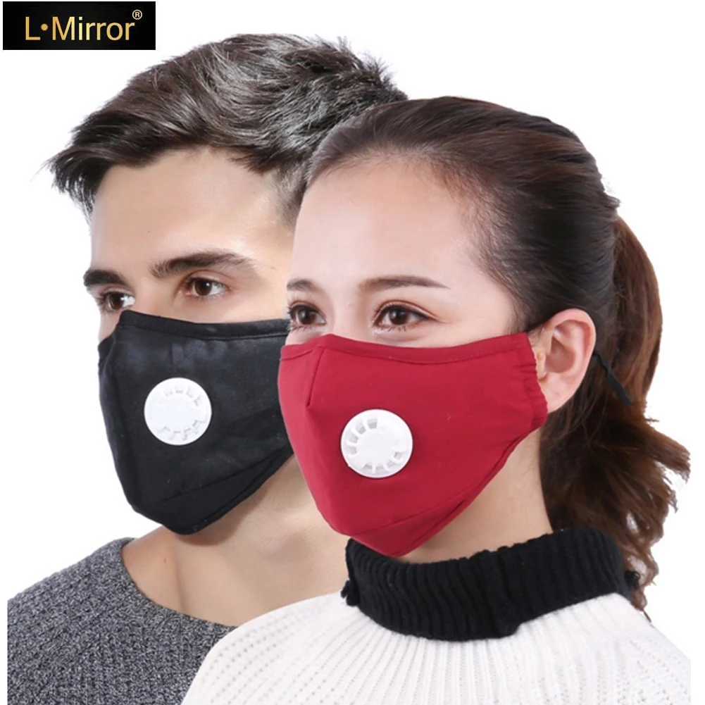 

L.Mirror 1Pcs anti Dust PM2.5 Respirator Washable Reusable Masks Cotton Unisex Warm and dust-proof breath proof haze mouth mask