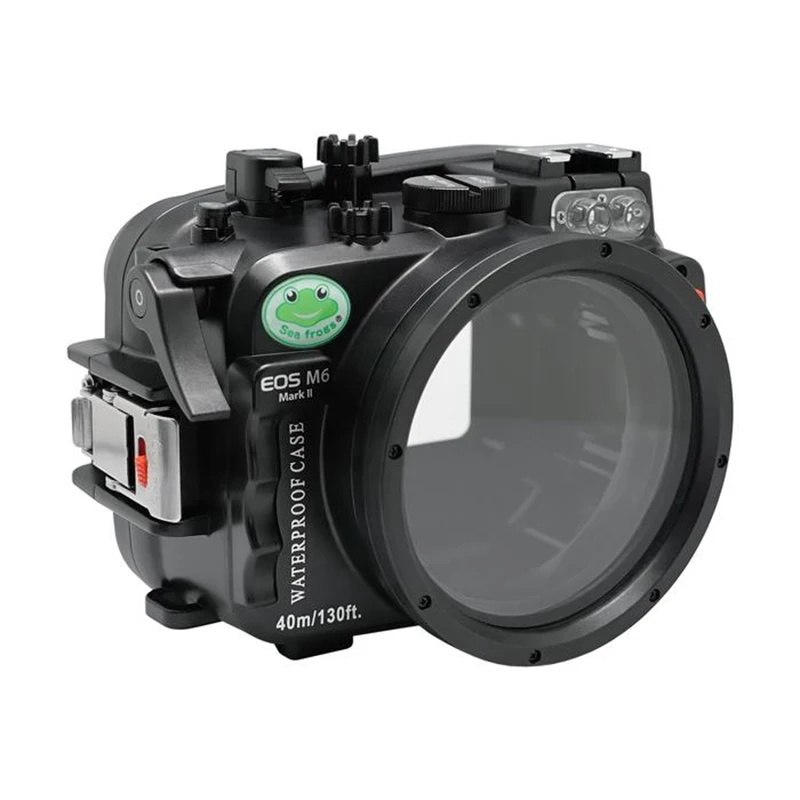 

For Canon EOS M6 Mark II (22mm) Underwater Camera Housing Case Cover for Outdoor Diving Surfing Swimming Snorkeling Photo Video