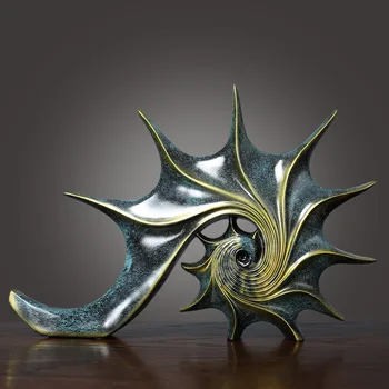 

European-style home decoration accessories modern resin creative conch sculpture
