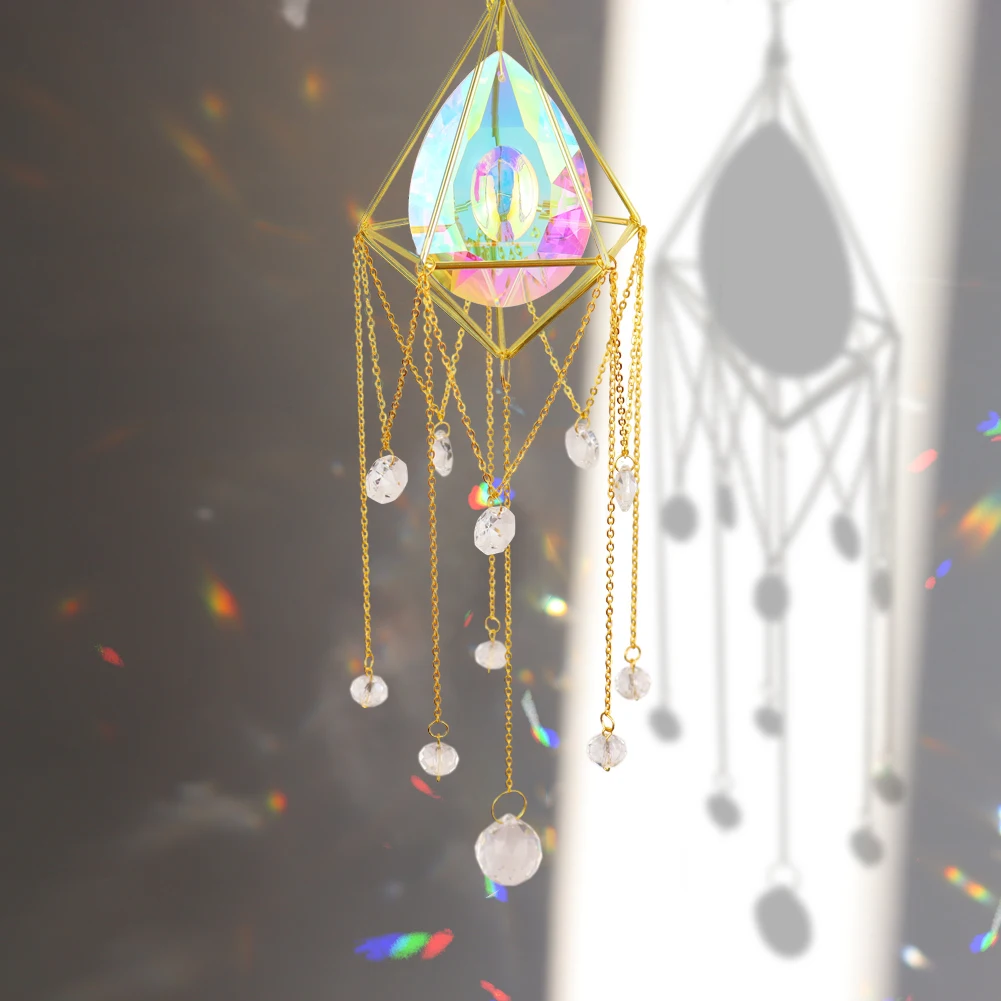 Suncatchers Crystal Pendant Sun Catcher Sun Catchers Window Ornament Light Catcher Rainbow Chaser Window Hanging Wind Chimes Home Garden Decoration