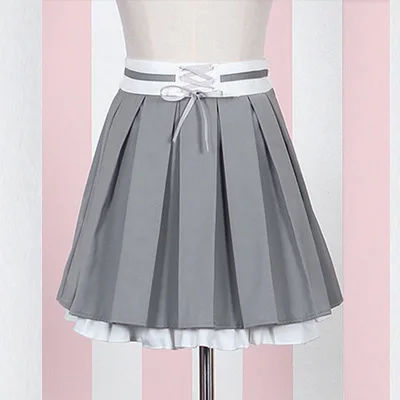 skirt Японского колледжа на каждый день; Милые комплекты для Лолиты милый енот пальто+ рубашка+ юбка, Школьный костюм для кавайной девушки, в готическом стиле, комплекты для Лолиты лоли для костюмированной вечеринки - Цвет: skirt