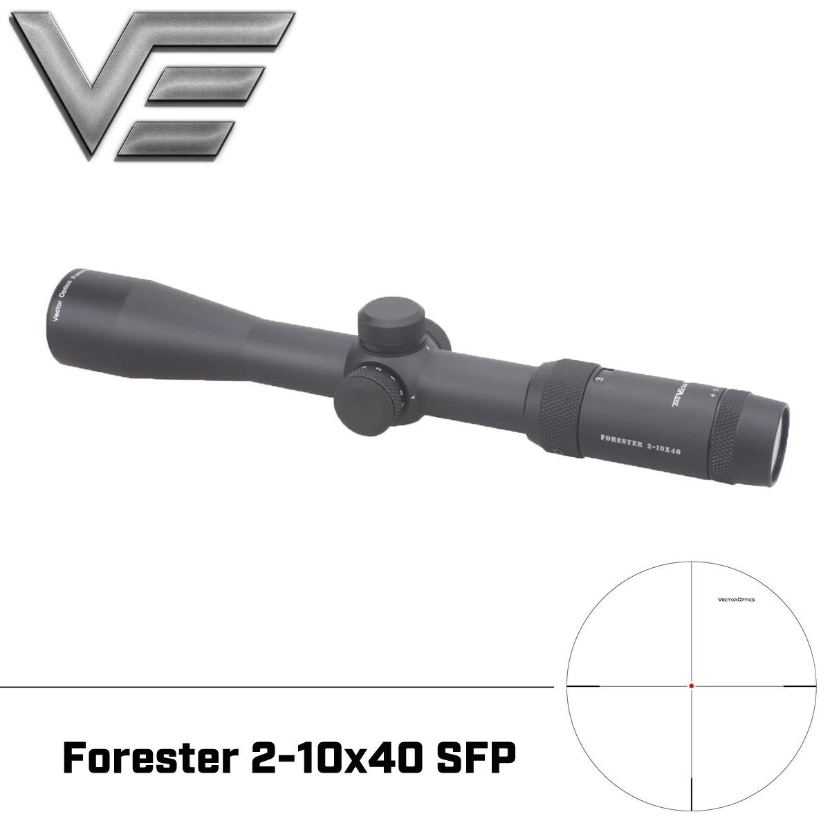 Оптический прицел Vector Optics Forester 2 10x40 ИК для винтовки сверхъяркое изображение без