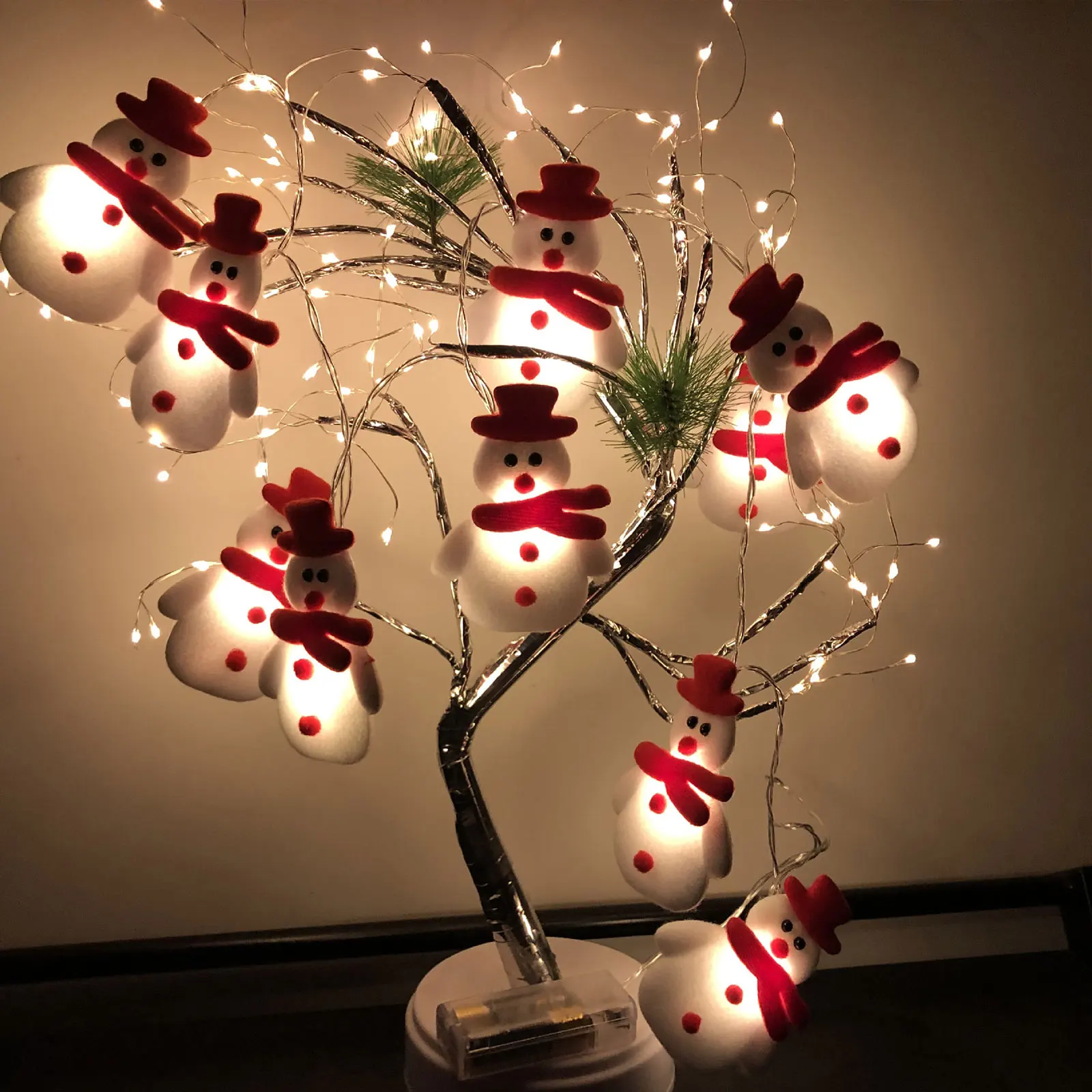 

Snowman Christmas Tree Led Garland String Lights Snowflakes String Fairy Lights Hanging Ornaments For Navidad Natal New Year