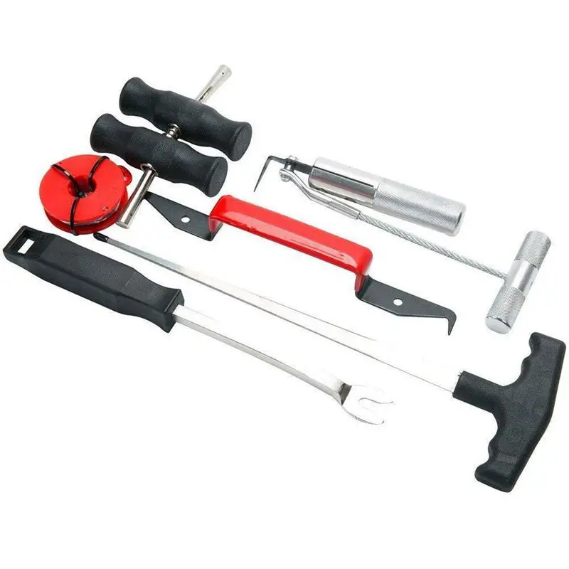 

7Pcs Windscreen Glass Removal Set Car Van Windshield Kit Garage Hand Tool Wind Shield Removal Tool Set Rubber Buckle Wire Saws